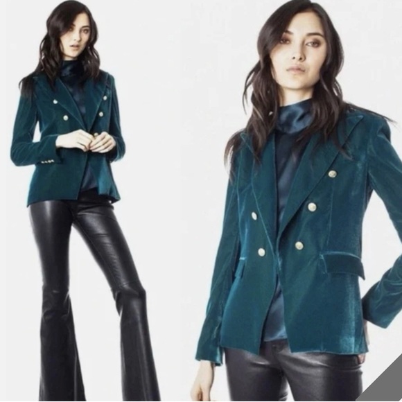 Generation Love teal (green) Velvet Blazer size small - Picture 1 of 5